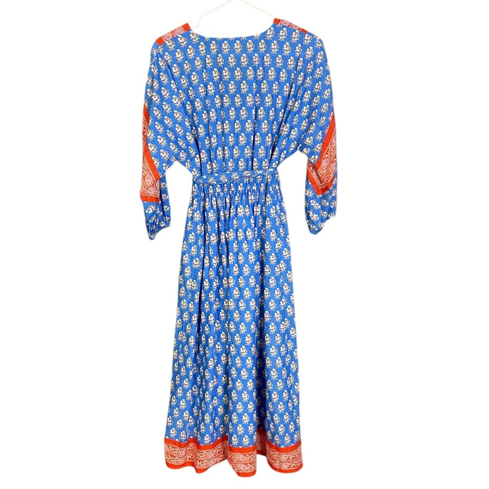 J. Crew V-neck cover-up dress in classic block print Women's XXS - Picture 3 of 8